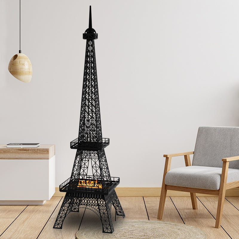 Paris Eyfel Kulesi Bacasız Şömine Metal 140CM