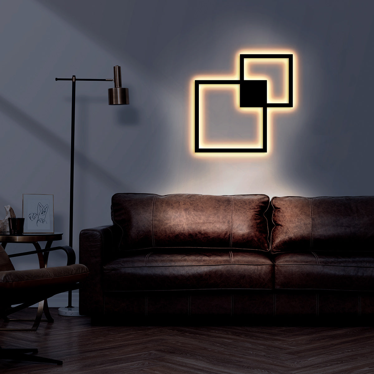 WiseDec LumiGlow Metal Sconce