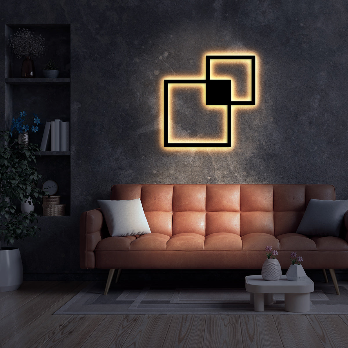 WiseDec LumiGlow Metal Sconce