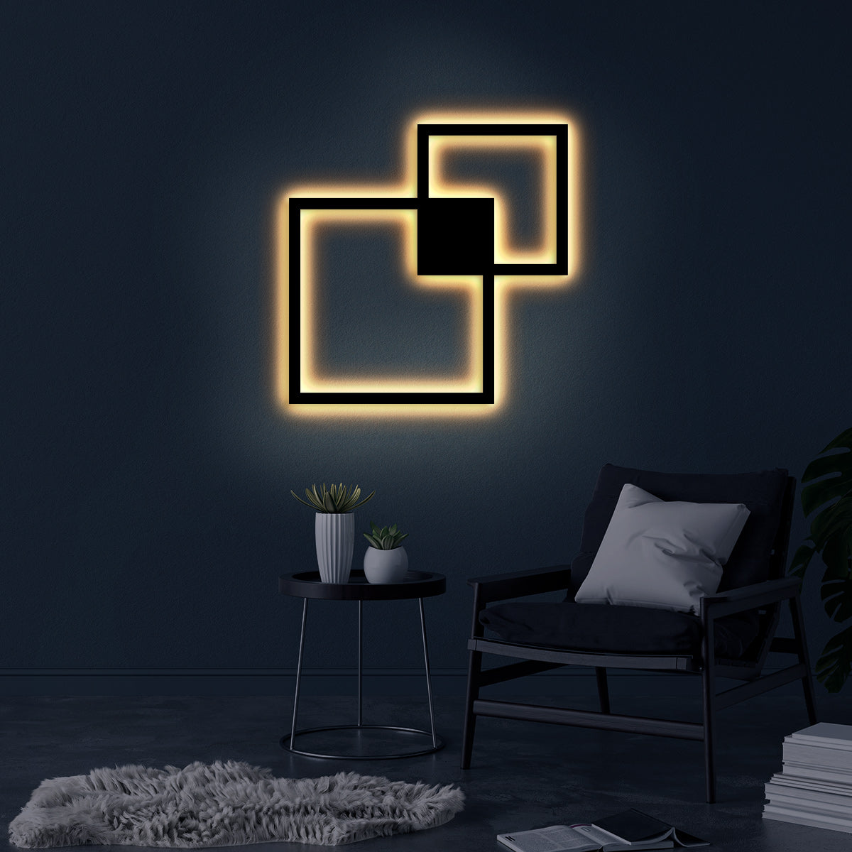 WiseDec LumiGlow Metal Sconce