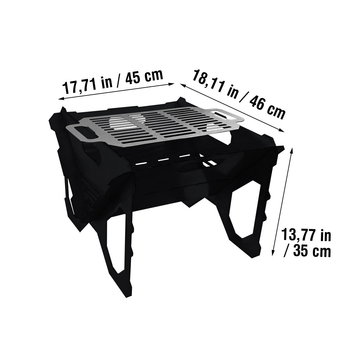 WiseGrill Portatif Taşınabilir Metal Mangal WG3 Çantalı