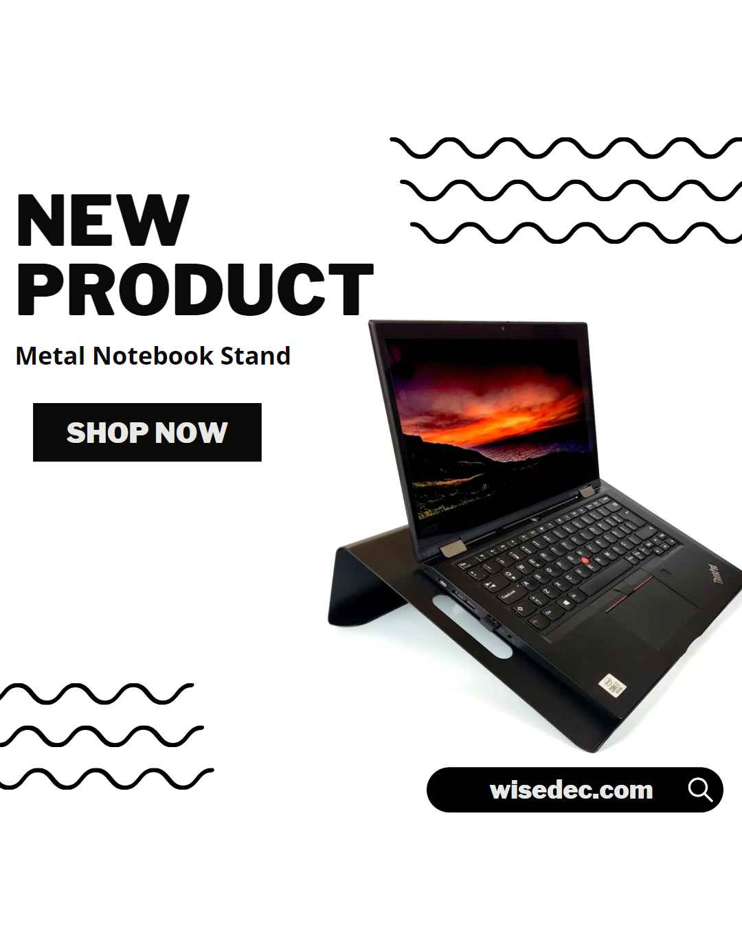 WiseDec FlexiRise Metal Laptop Stand
