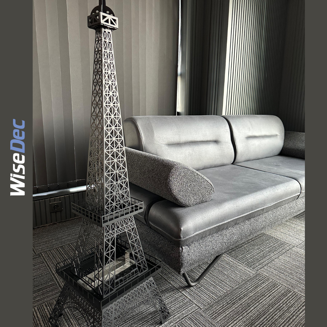 Paris Eyfel Kulesi Bacasız Şömine Metal 140CM