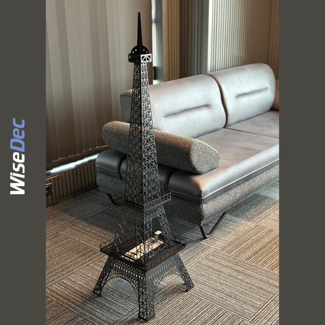 Paris Eyfel Kulesi Bacasız Şömine Metal 140CM