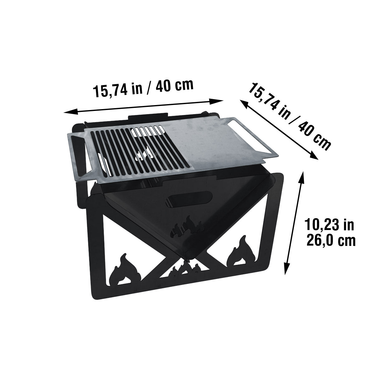 WiseGrill Portatif Taşınabilir Metal Mangal WG2 Çantalı