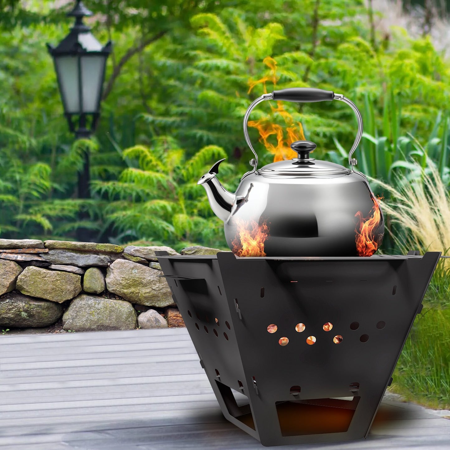 WiseDec Mini FlameHex Modern ve Şık Ateş Çukuru