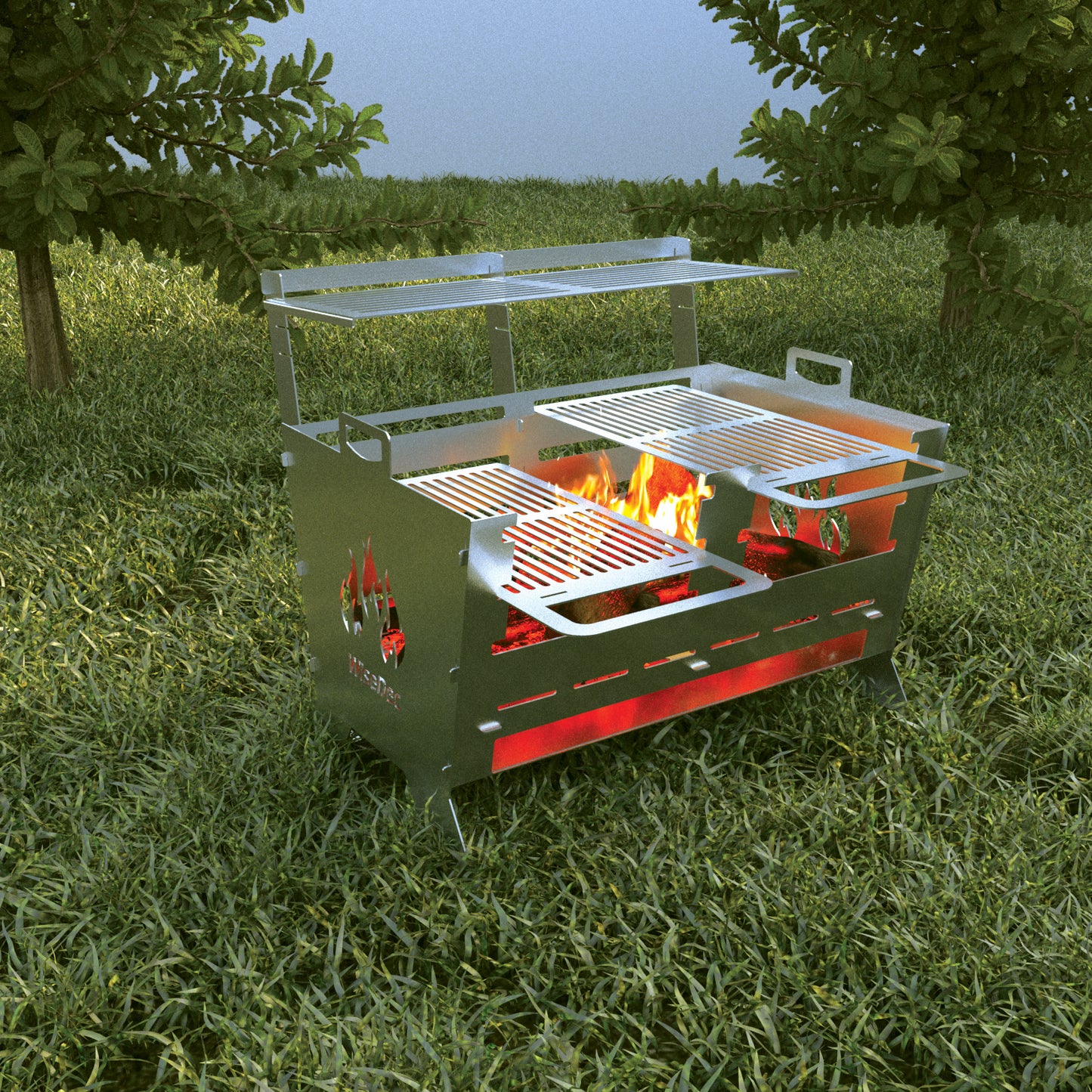 WiseGrill Portatif Taşınabilir Metal Mangal WG5 Çantalı