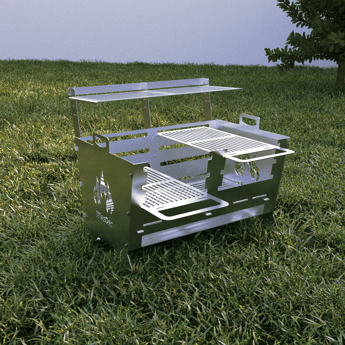 WiseGrill Portatif Taşınabilir Metal Mangal WG5 Çantalı