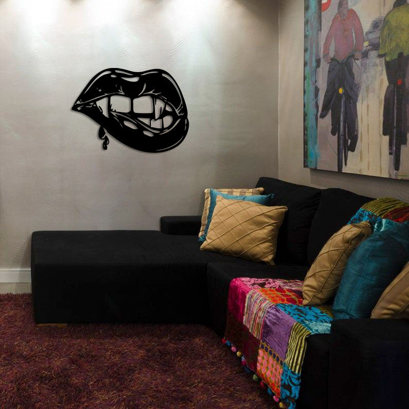 Vampire Woman lips Metal Wall Painting
