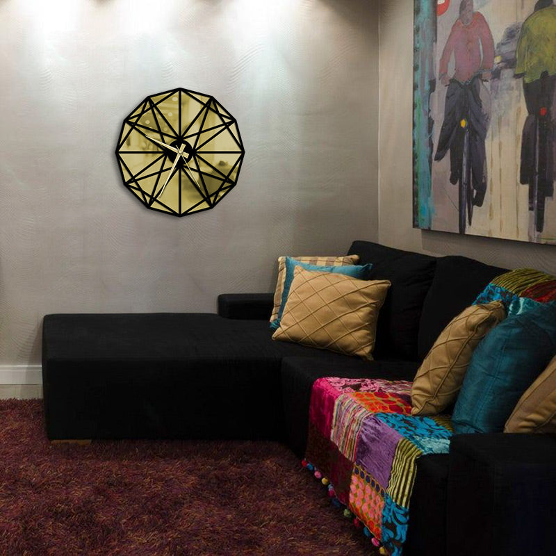 Origami Metal Wall Clock Merror