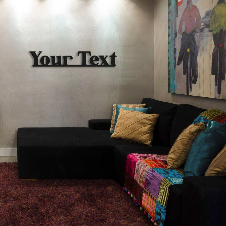 Personalized Lettering Metal Wall Painting