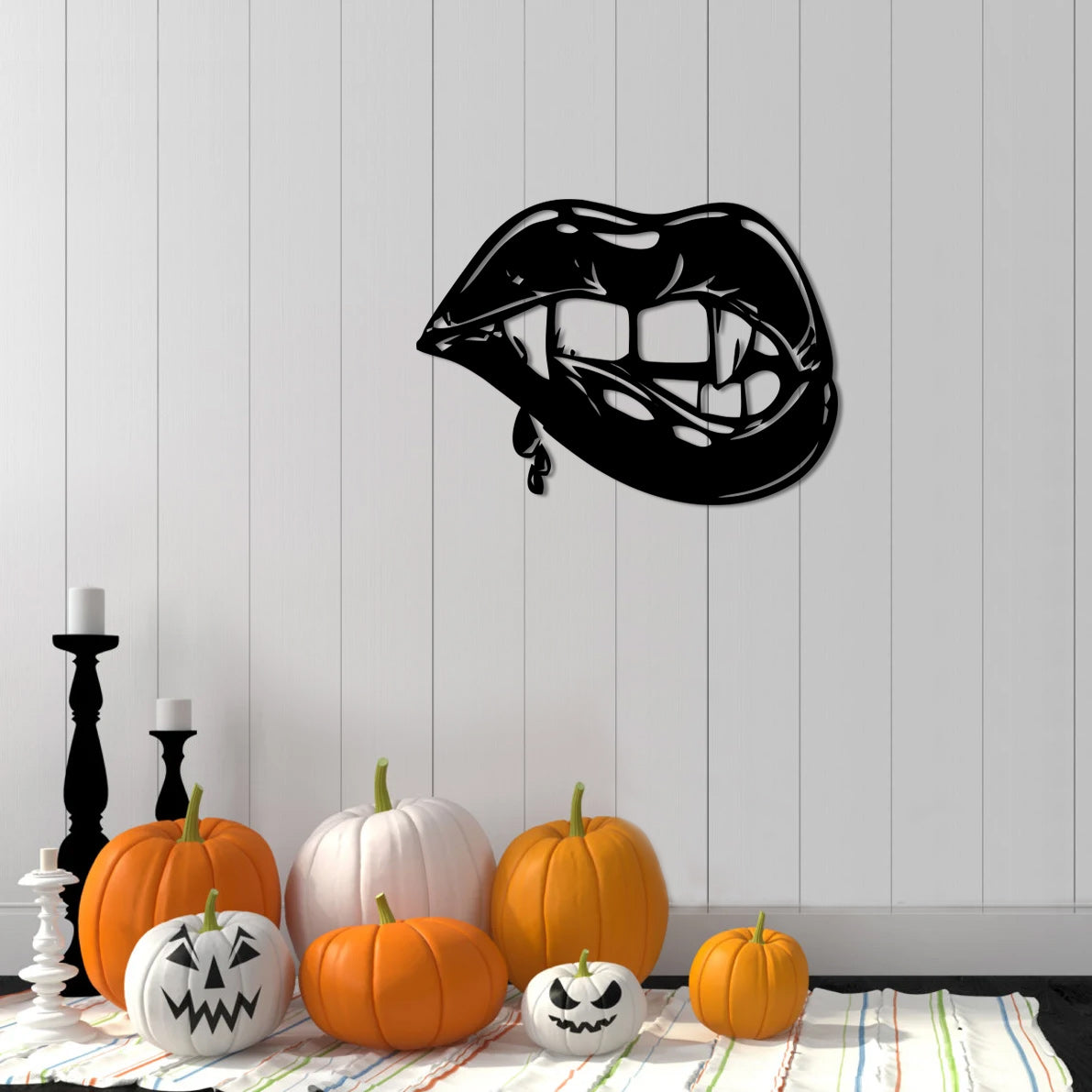 Vampire Woman lips Metal Wall Painting