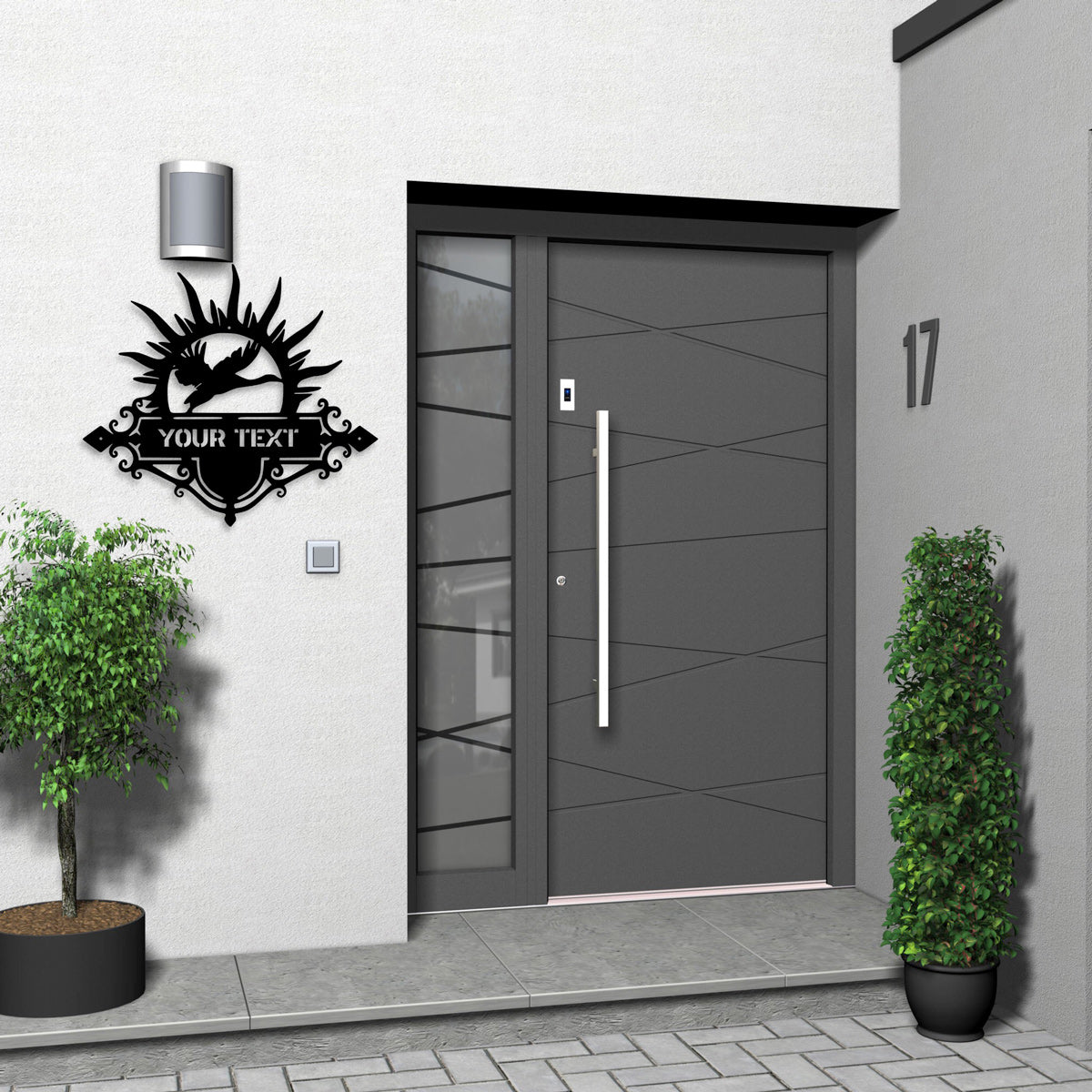 Personalized Eagle Metal Door Nameplate