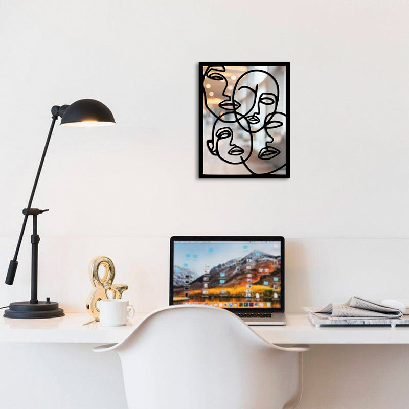 Merror Face Lines Metal Wall Art