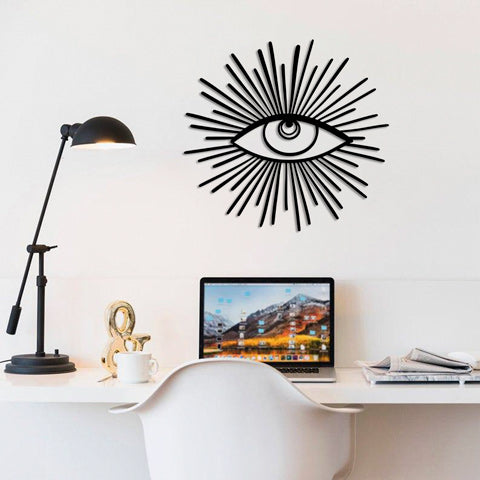 God's Eye Metal Wall Decor Mirrored Merror