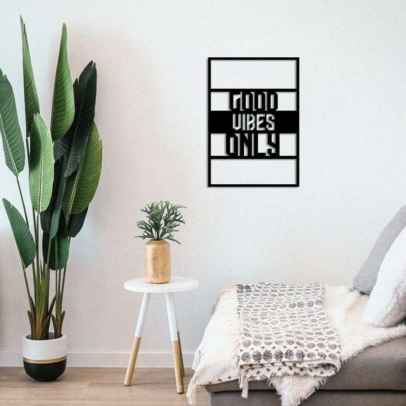 Only Good Vibes Metal Wall Decor