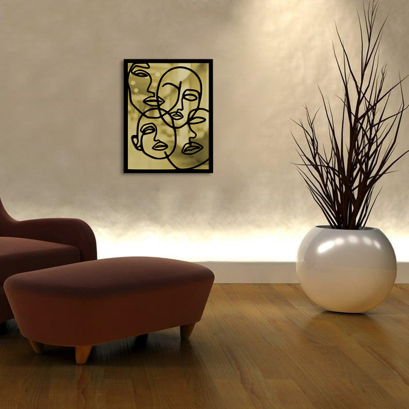 Merror Face Lines Metal Wall Art