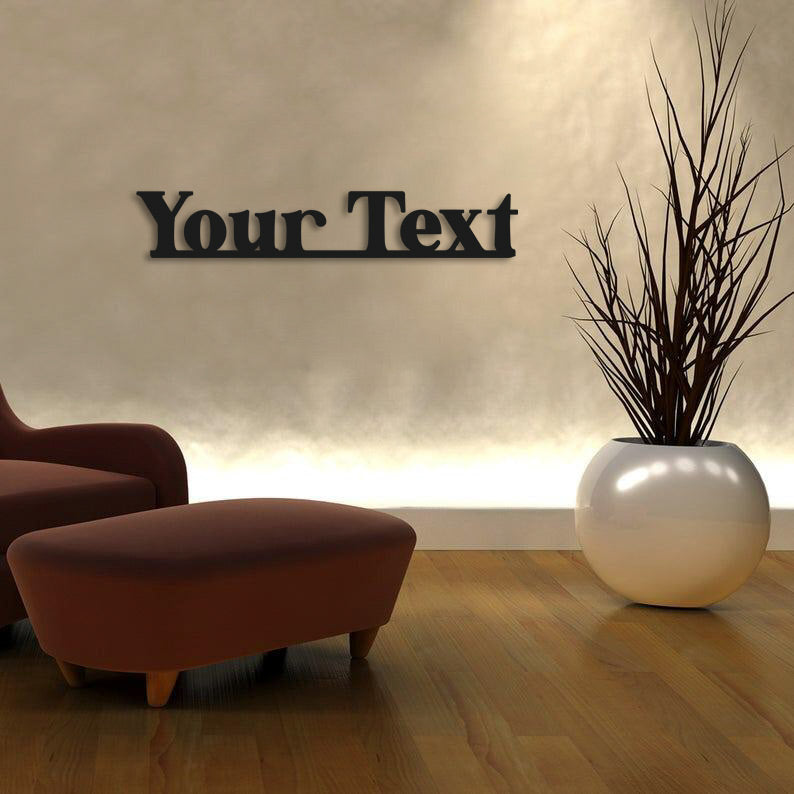 Personalized Lettering Metal Wall Painting