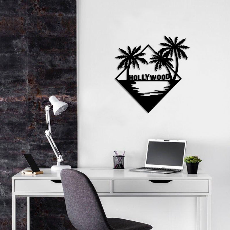 HollyWood Los Angeles Metal Duvar Sanatı