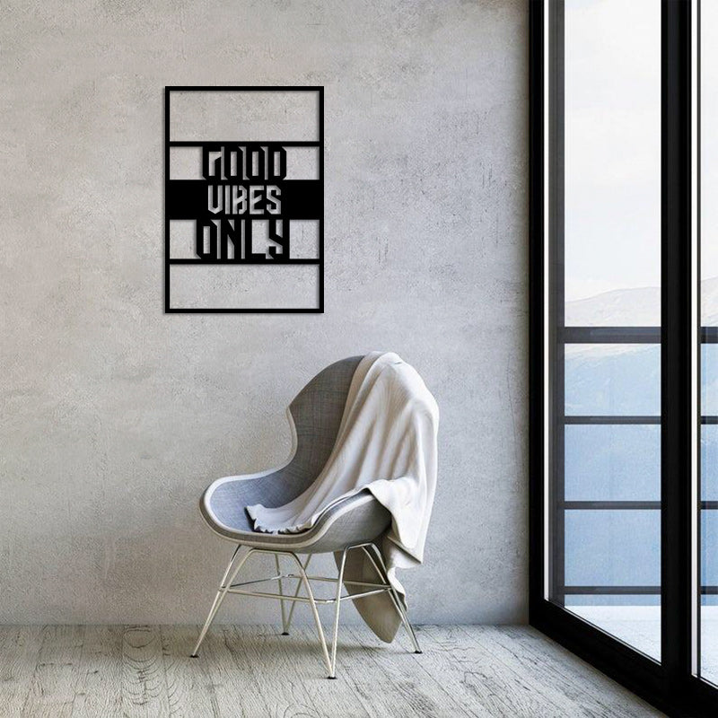Only Good Vibes Metal Wall Decor