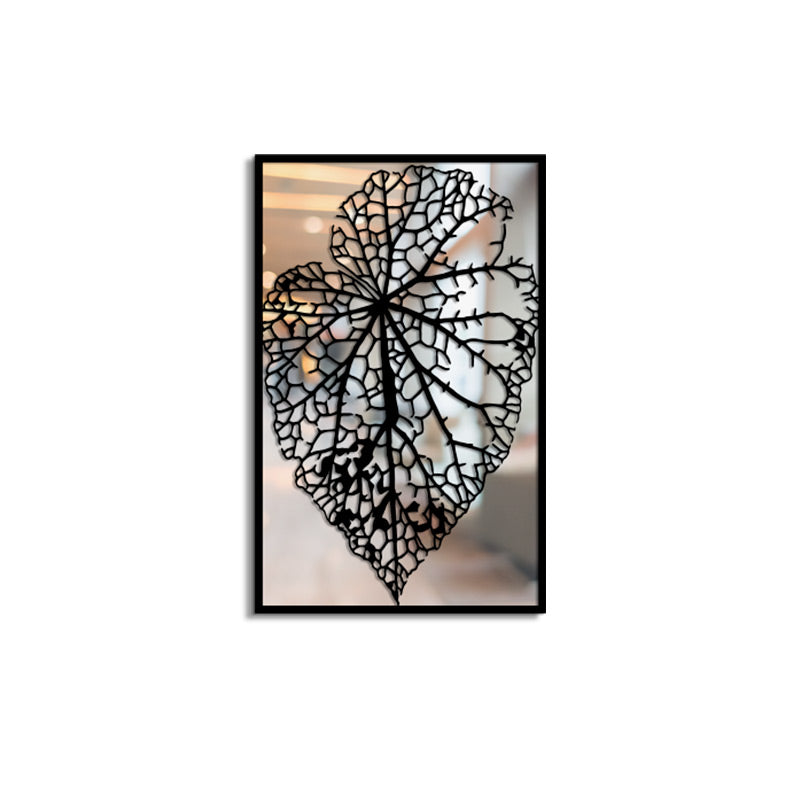 Merror Patterned Leaf Metal Wall Art