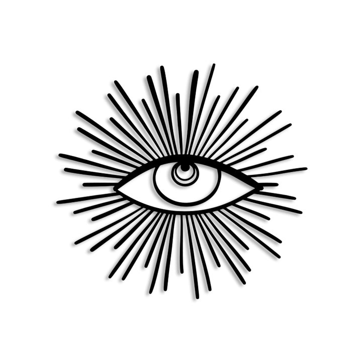 God's Eye Metal Wall Decor Mirrored Merror