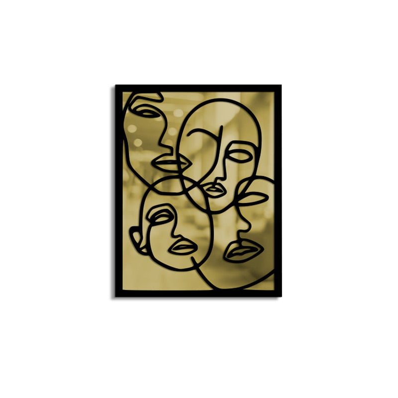 Merror Face Lines Metal Wall Art