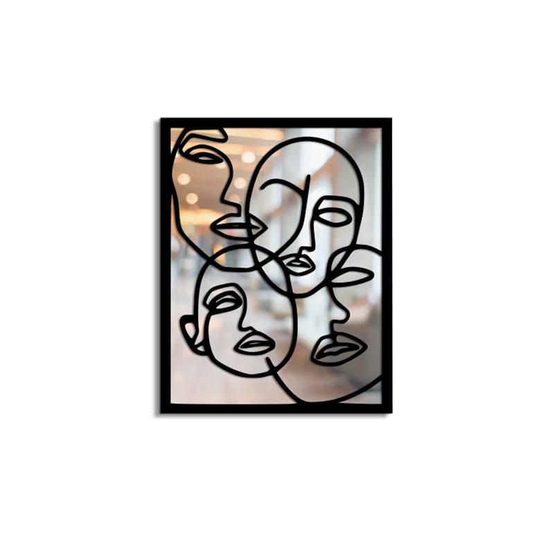 Merror Face Lines Metal Wall Art