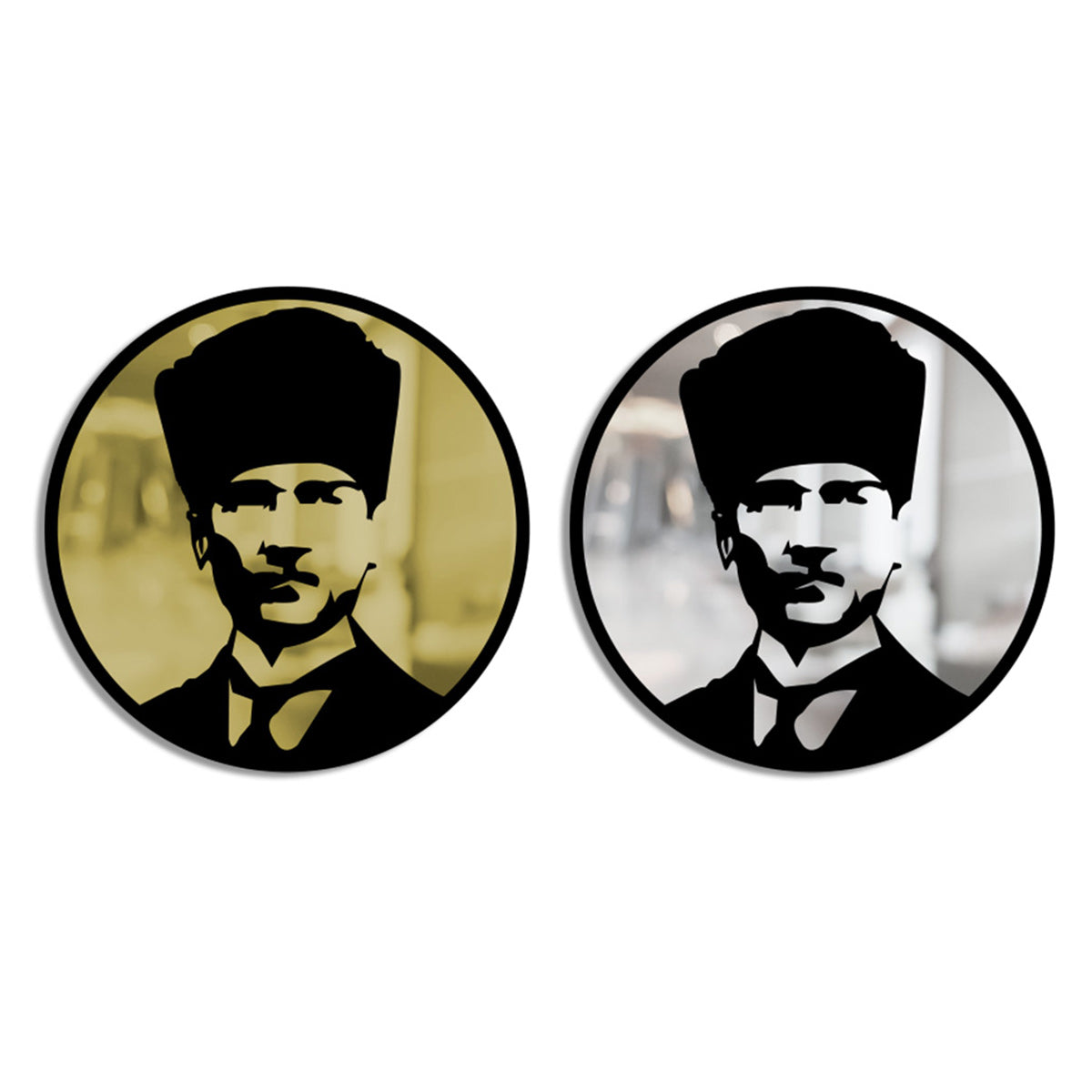 Ataturk Merror Metal Wall Painting