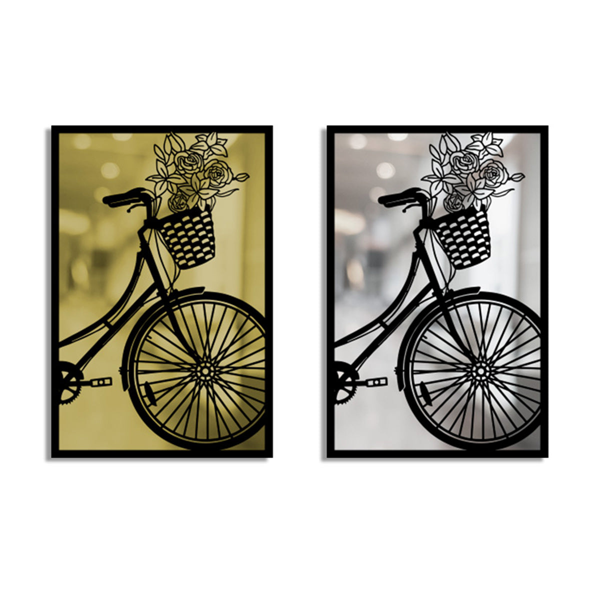 Summer Bicycle Metal Wall Painting Merror