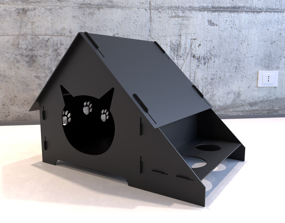 WiseDec Wooden Cat House