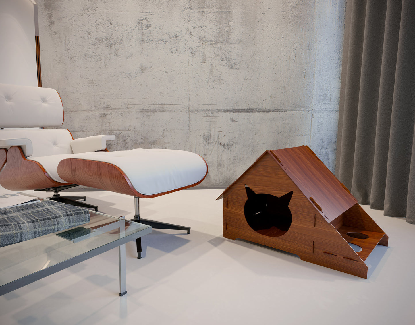 WiseDec Wooden Cat House