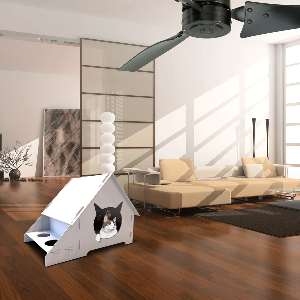 WiseDec Wooden Cat House