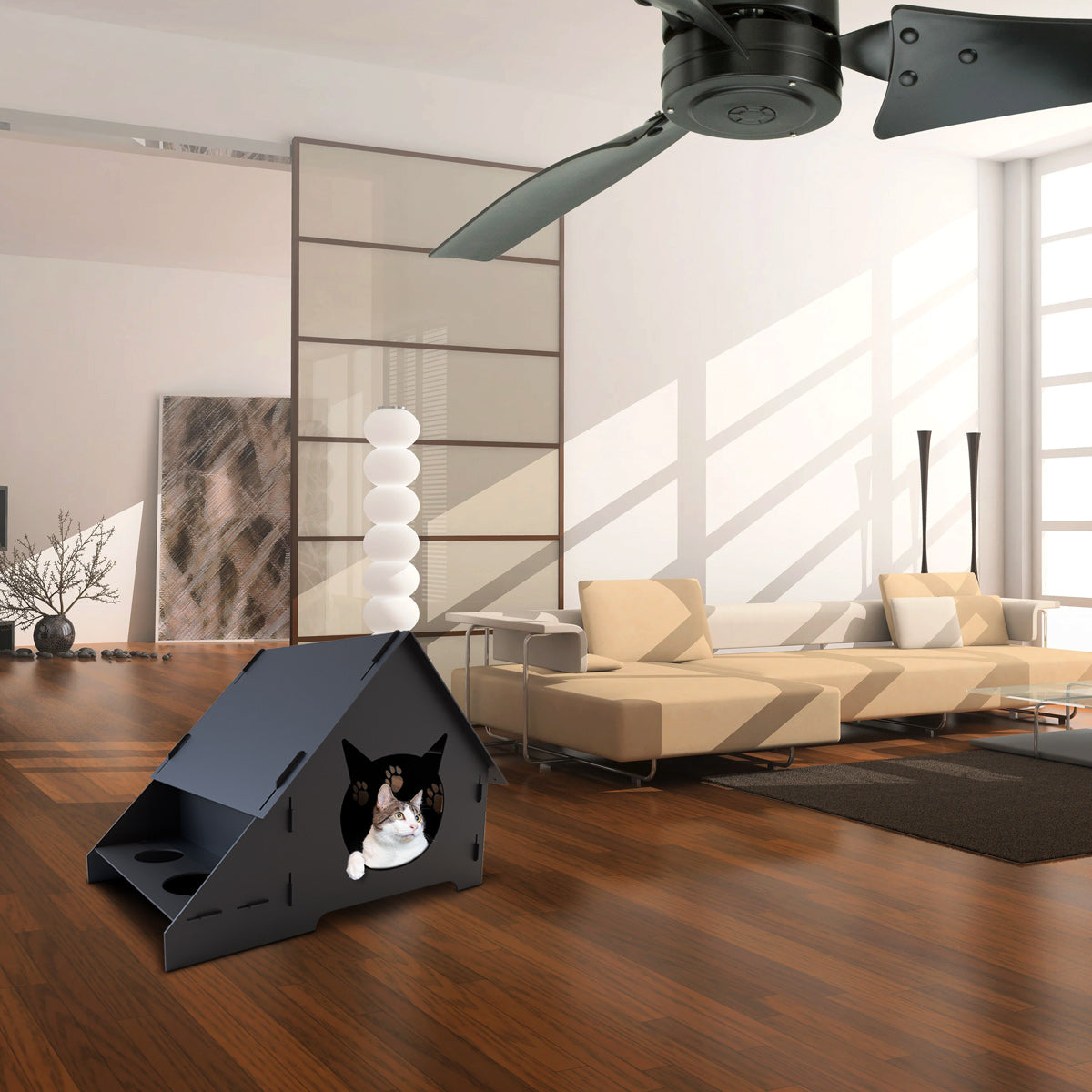 WiseDec Wooden Cat House
