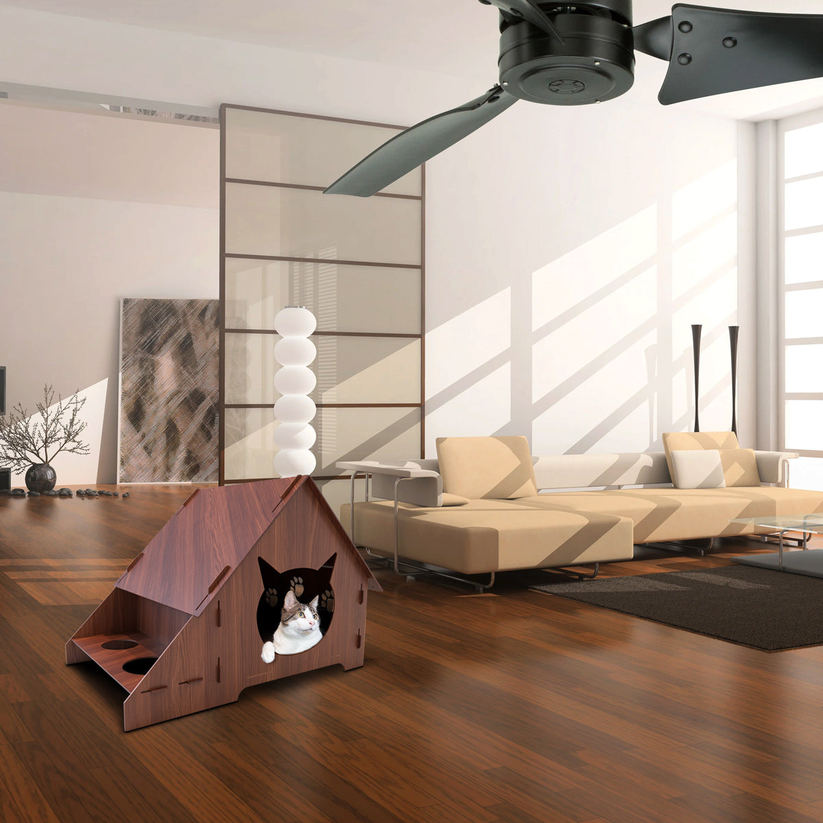 WiseDec Wooden Cat House