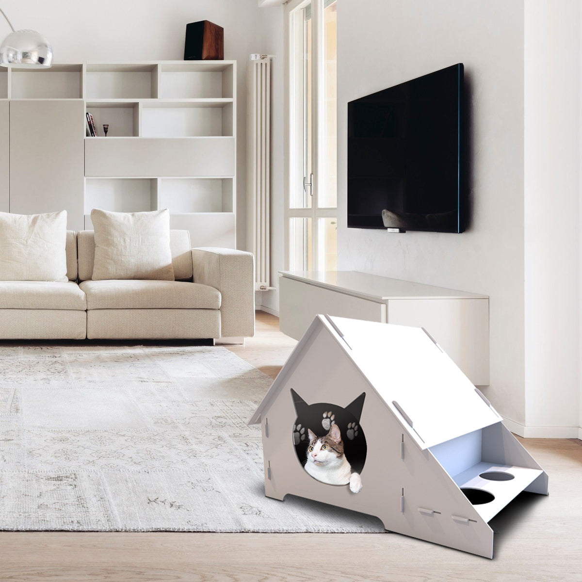 WiseDec Wooden Cat House