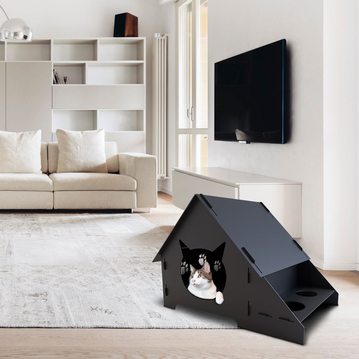 WiseDec Wooden Cat House