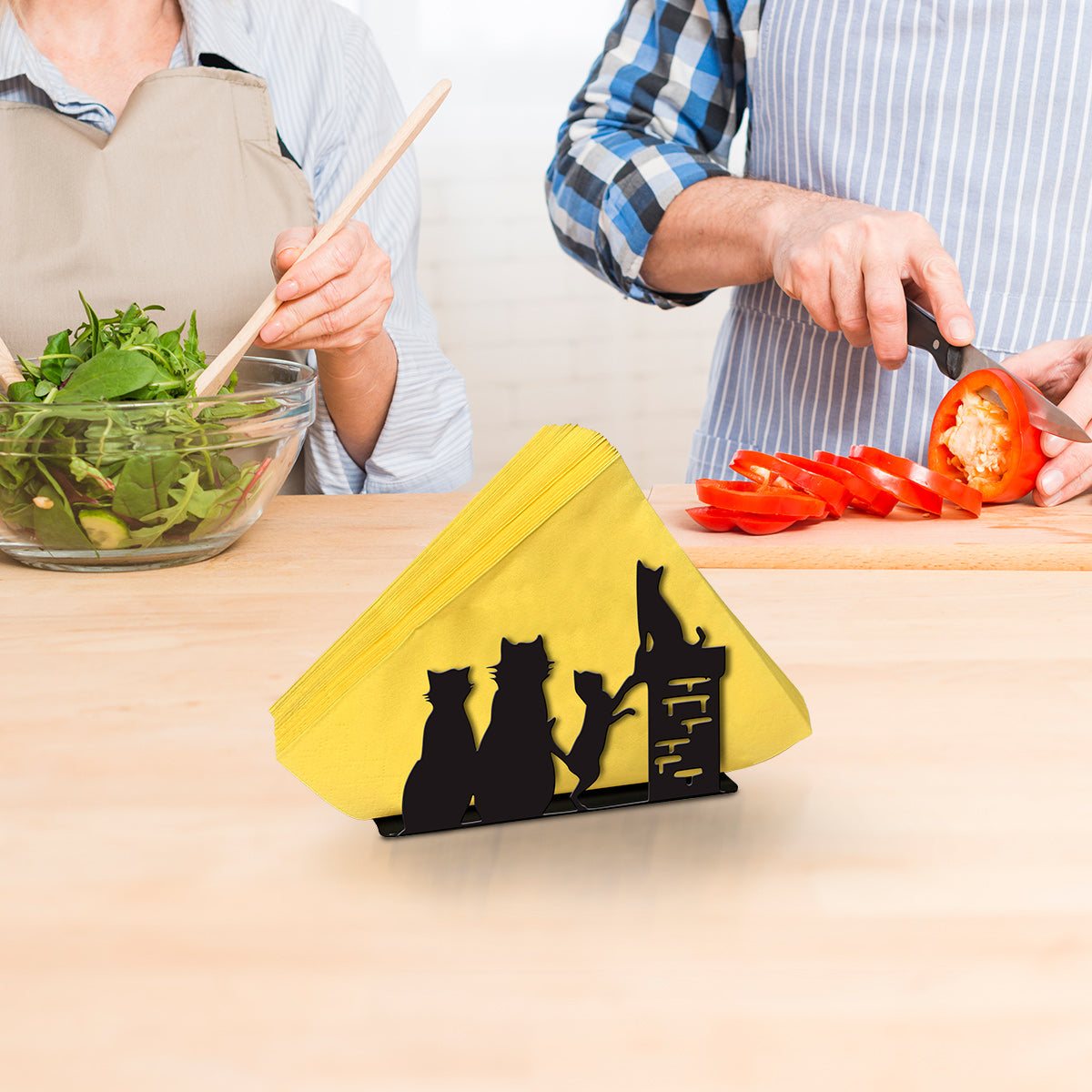 Cats Metal Napkin Holder