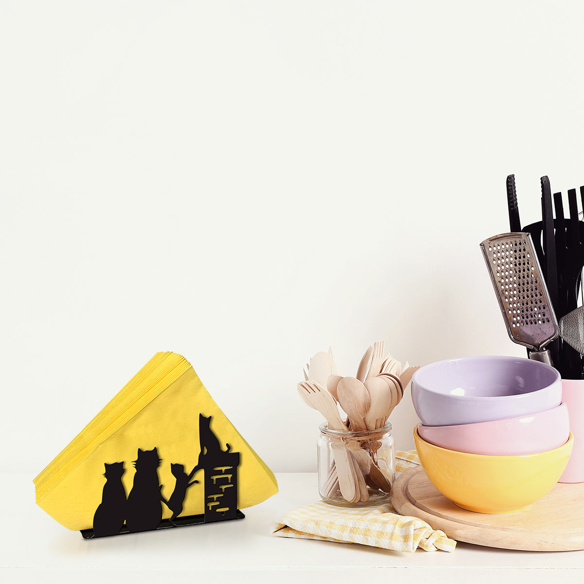 Cats Metal Napkin Holder