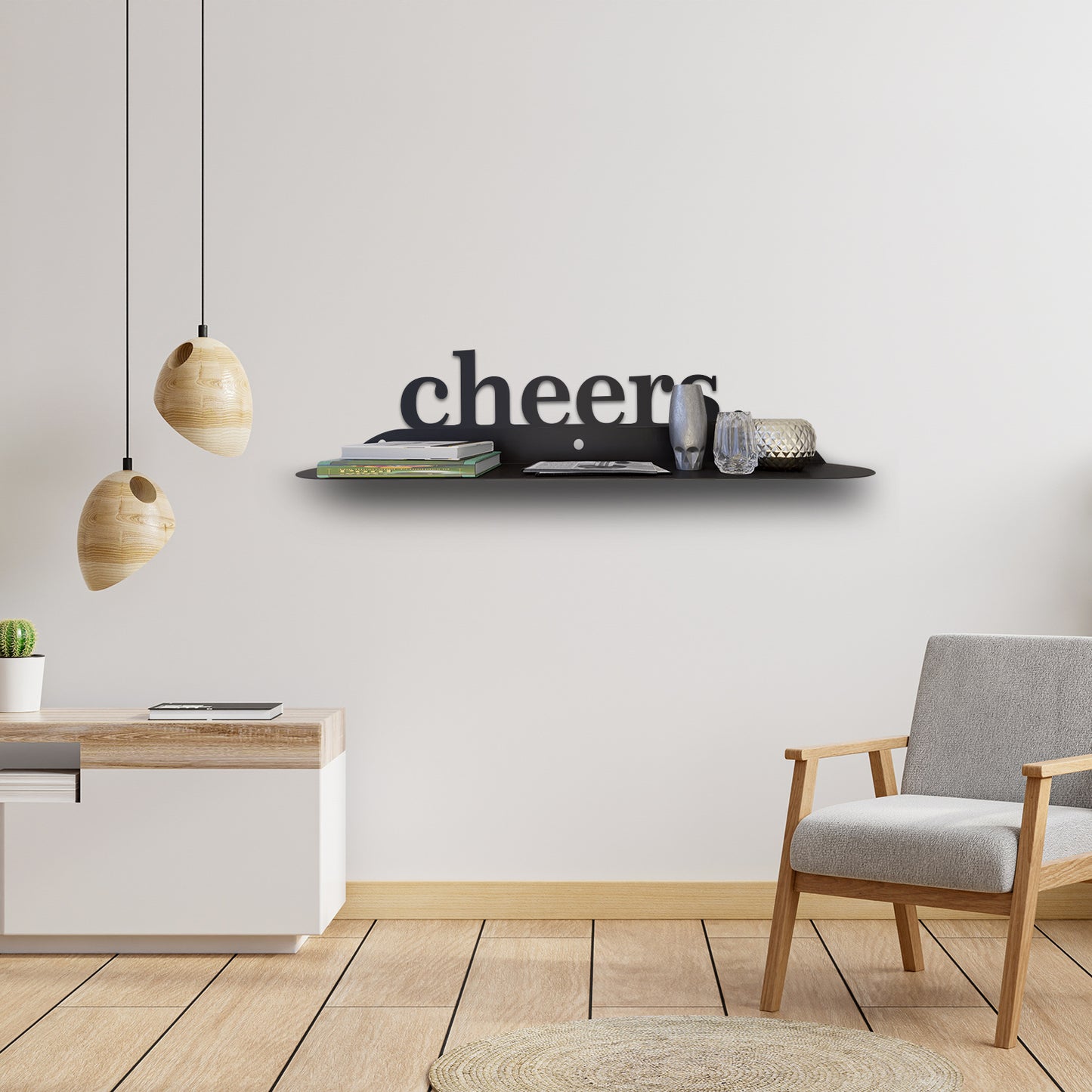 Cheers Metal Wall Shelf