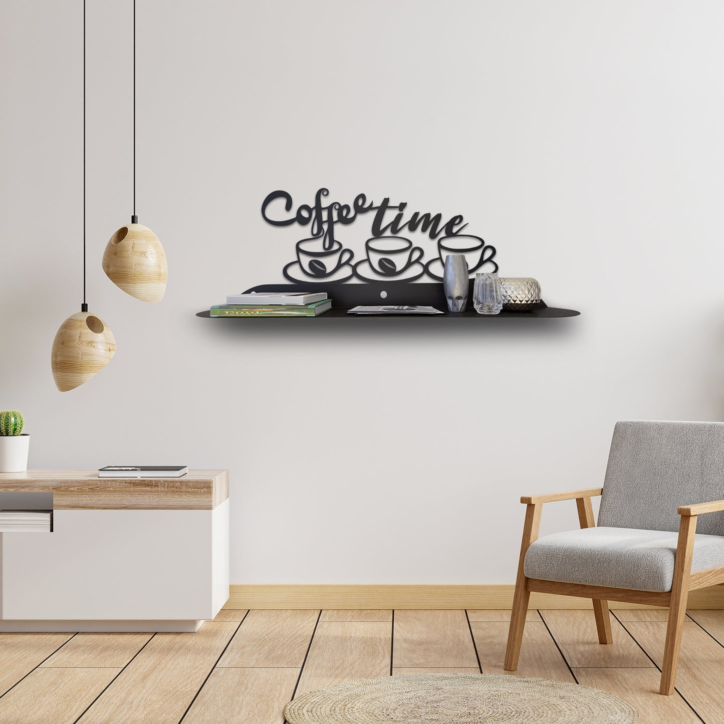 Coffee Metal Wall Shelf