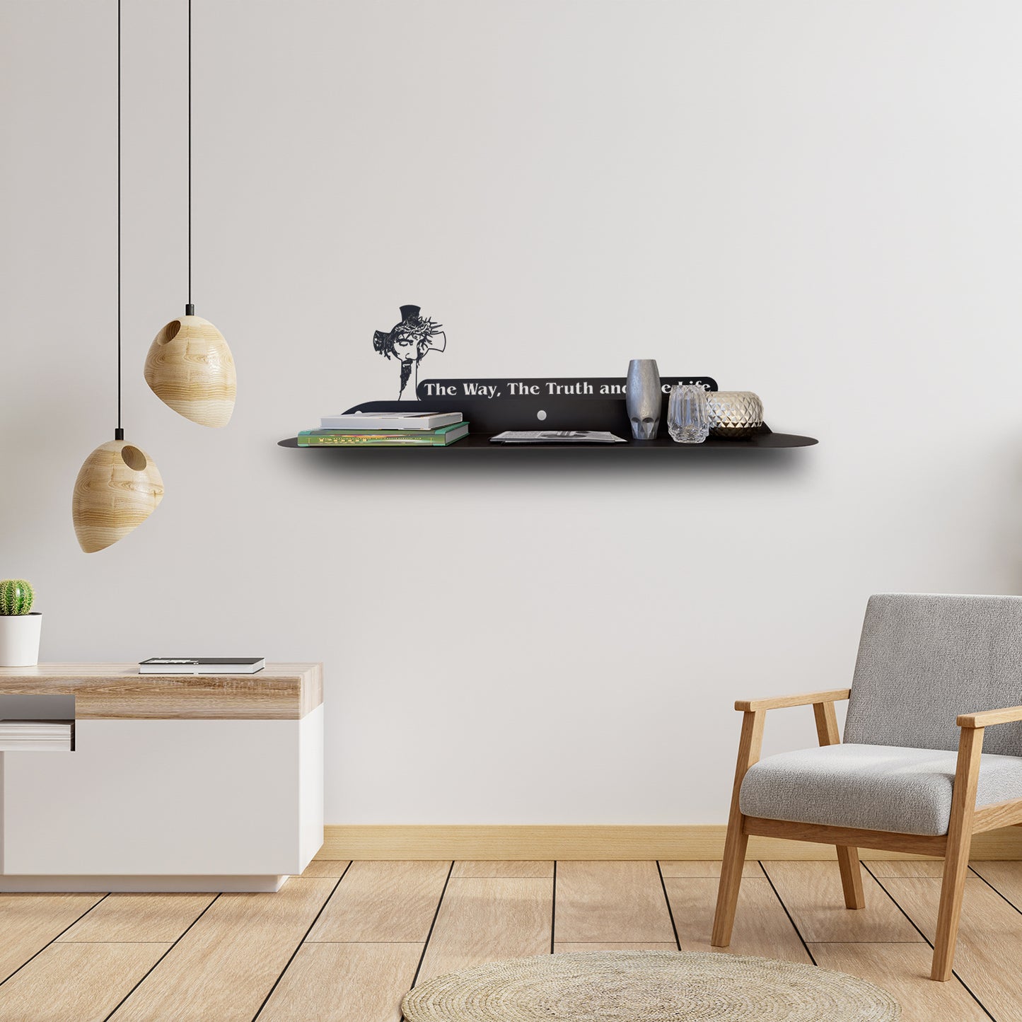 Jesus Metal Wall Shelf