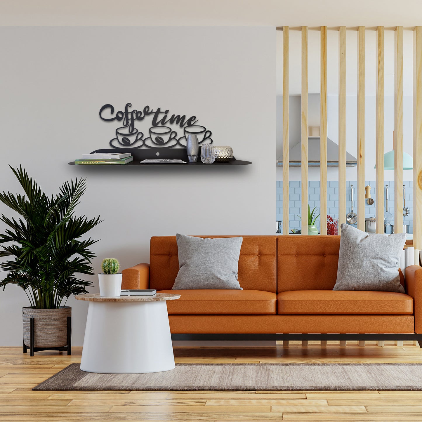 Coffee Metal Wall Shelf