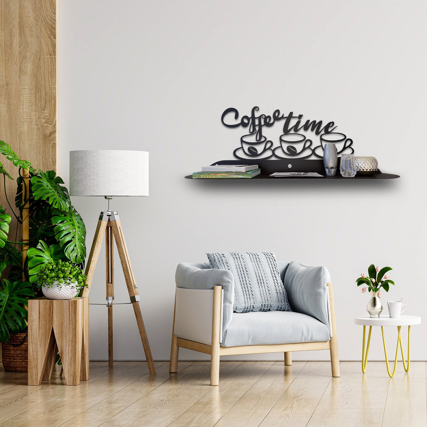Coffee Metal Wall Shelf