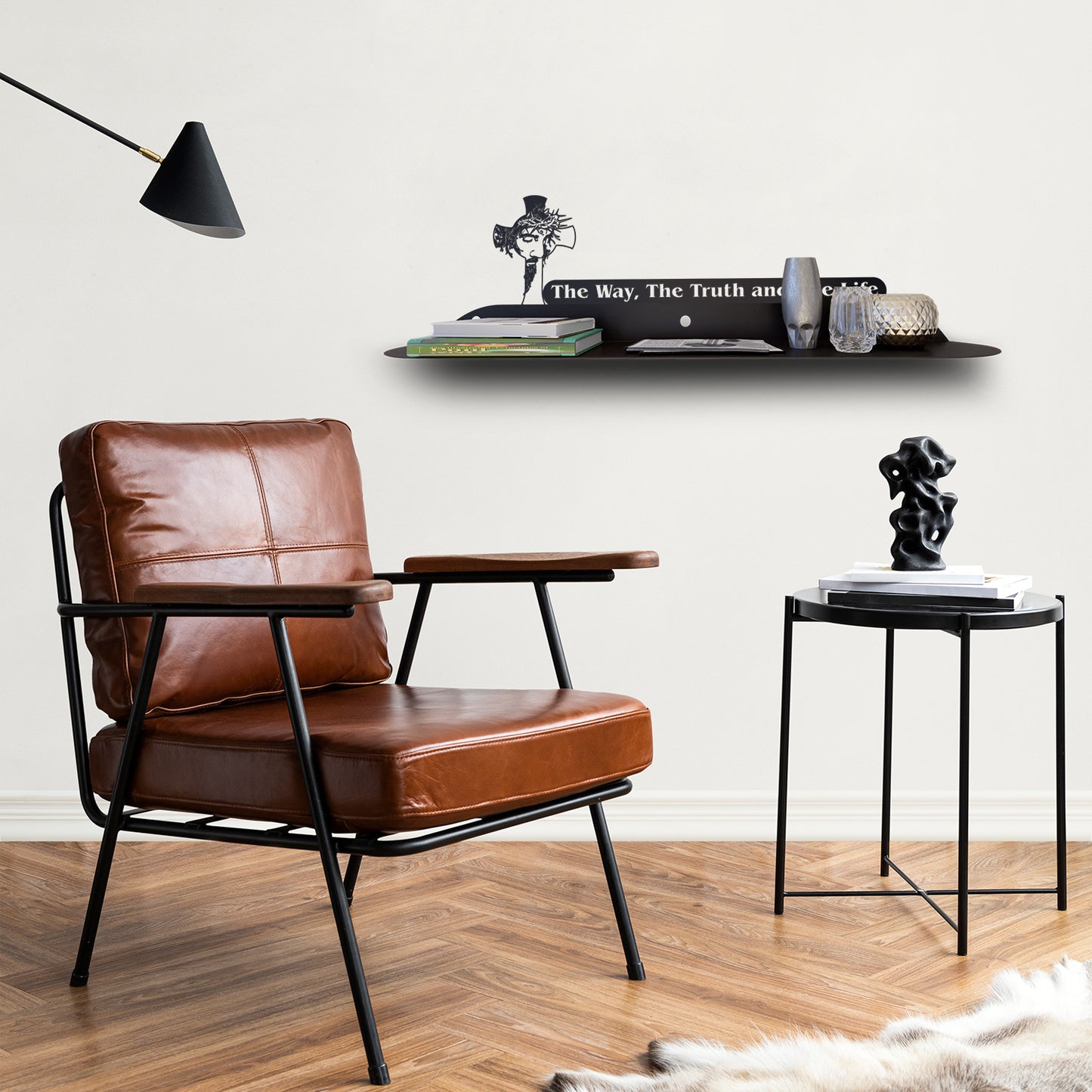 Jesus Metal Wall Shelf