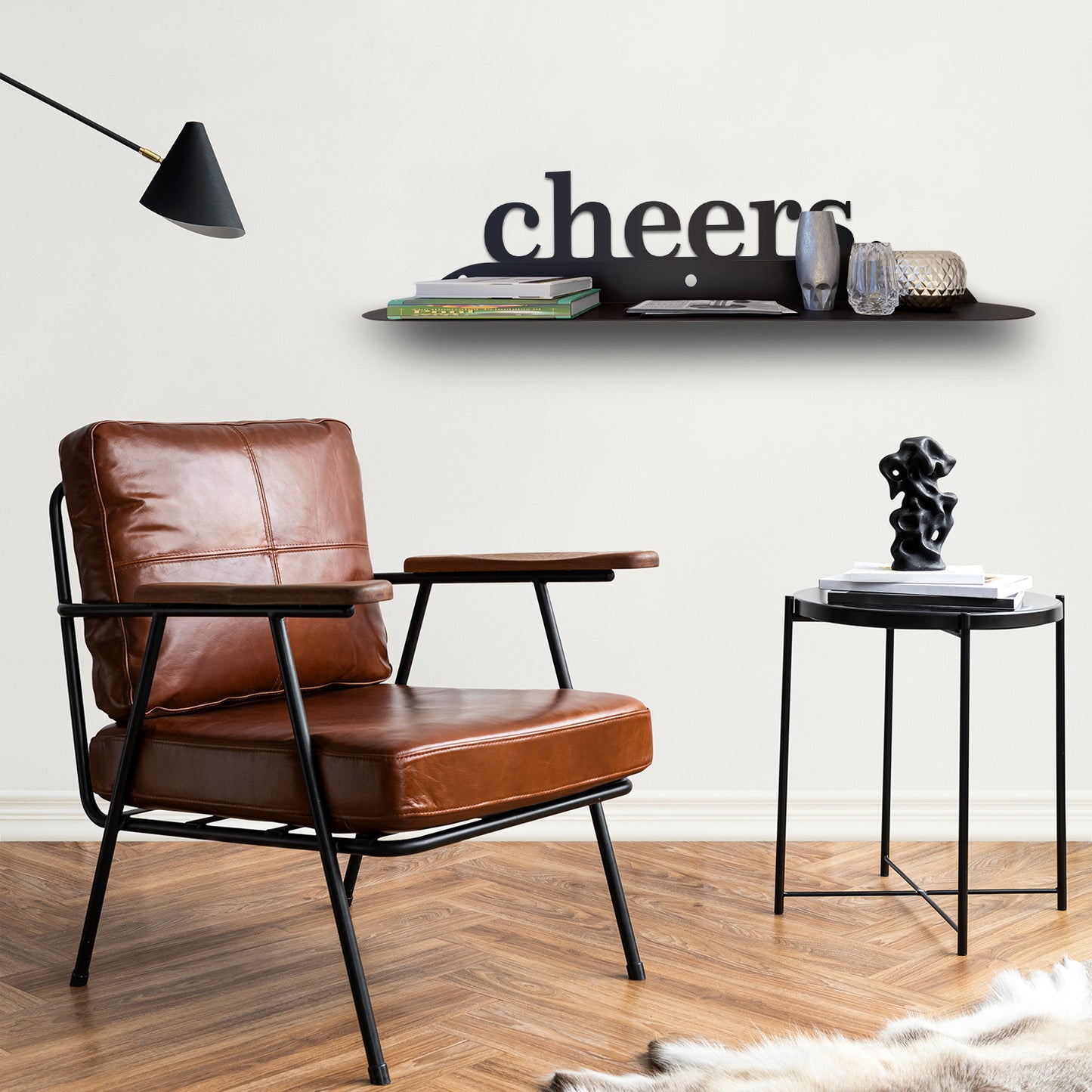 Cheers Metal Wall Shelf