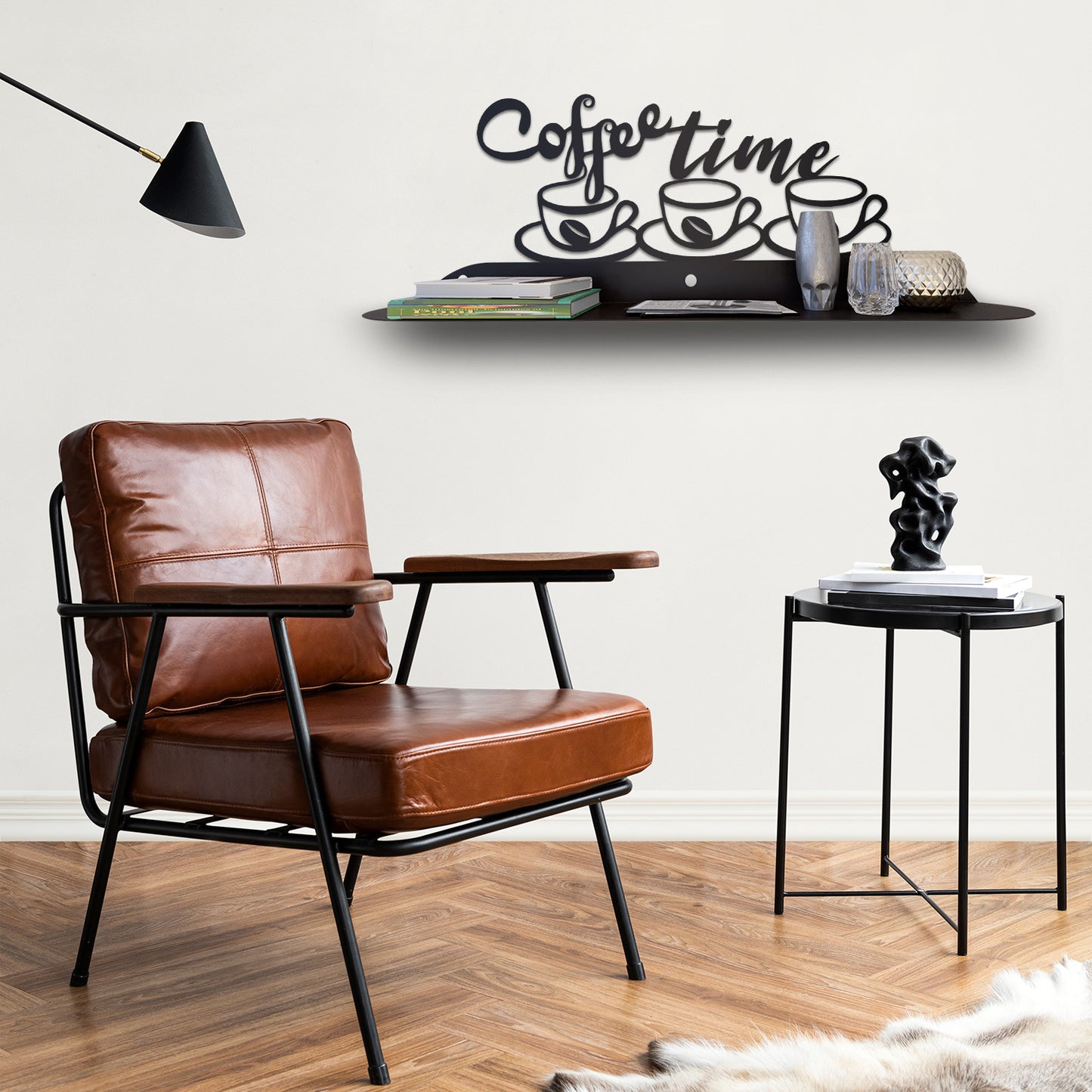 Coffee Metal Wall Shelf