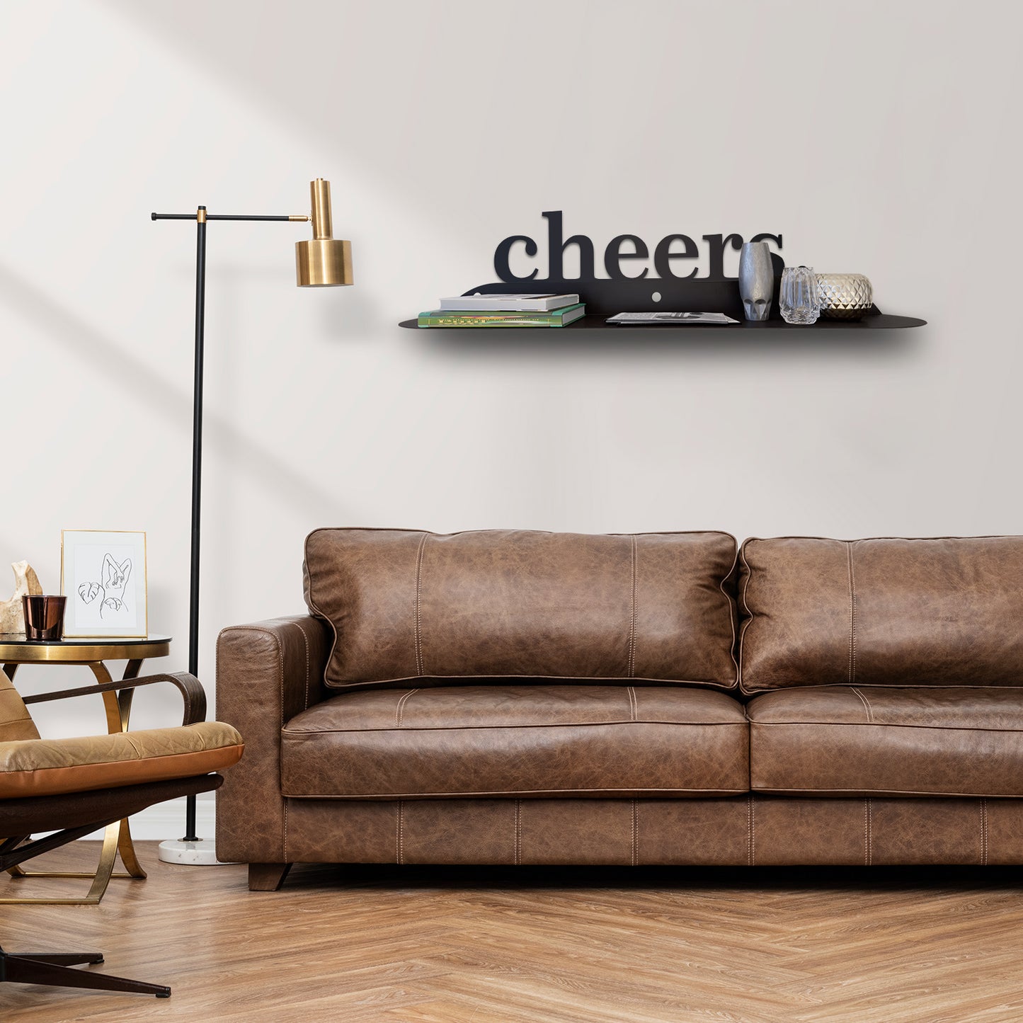 Cheers Metal Wall Shelf