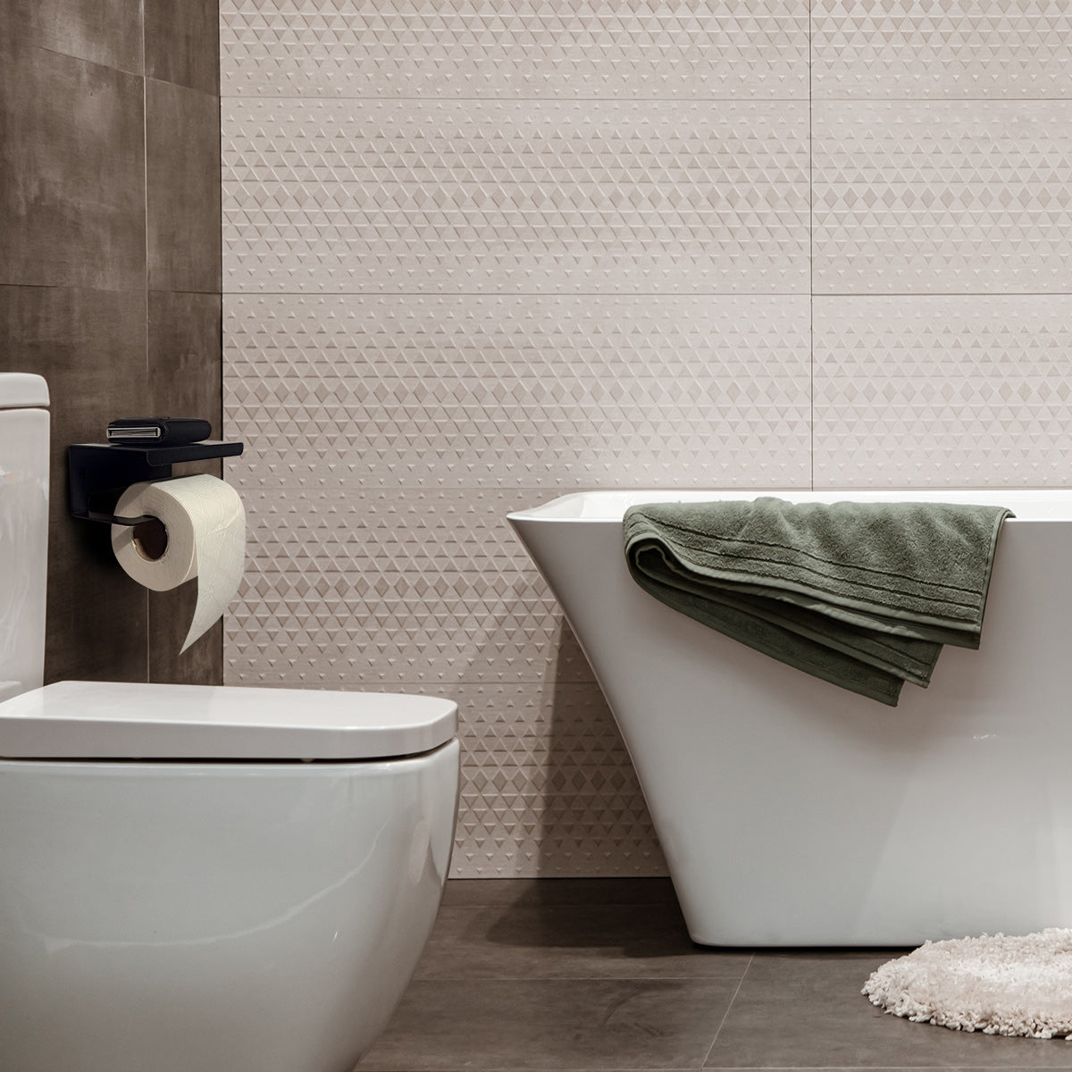 Metal Bathroom WC Paper Napkin Roll Holder, Toilet Napkin Holder