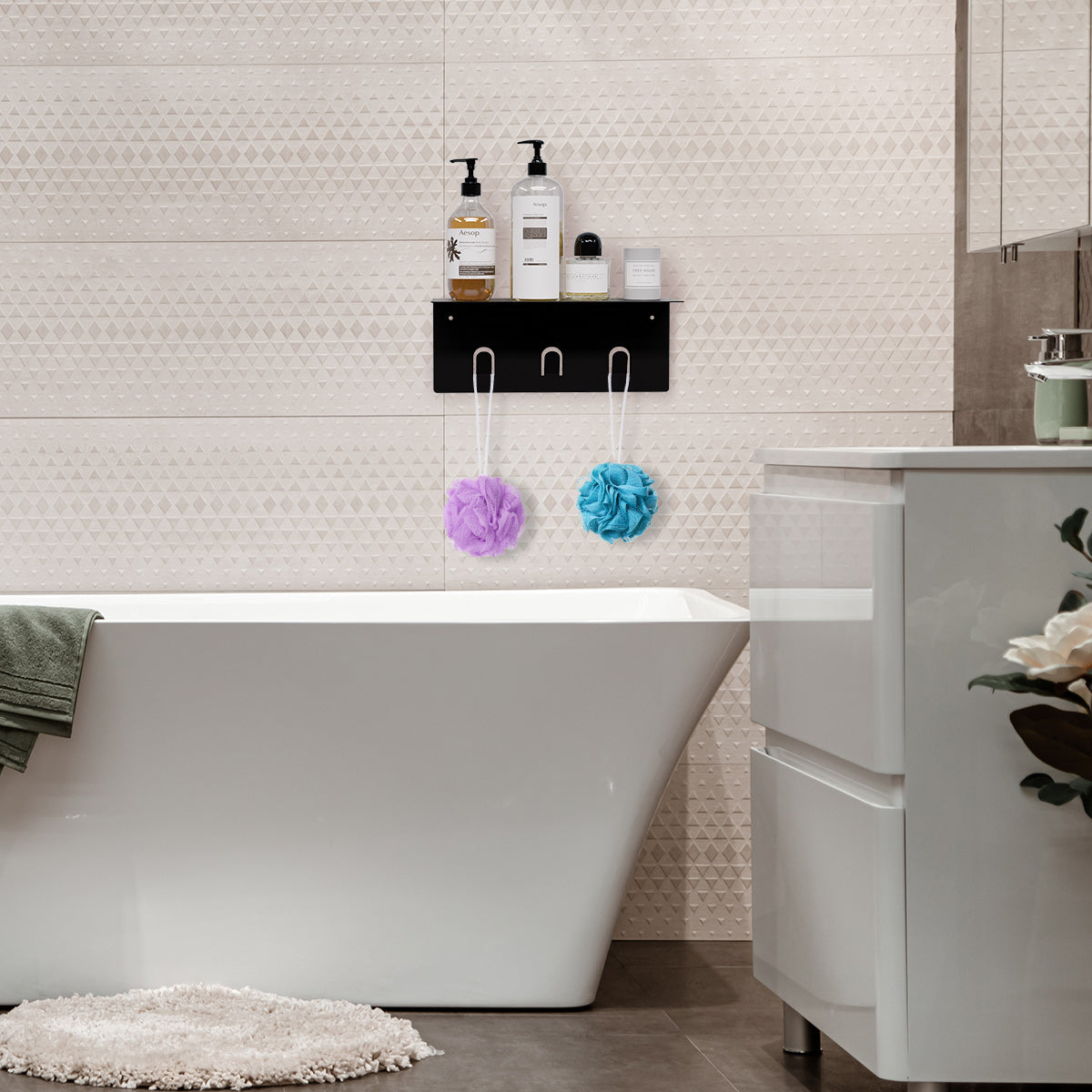 WiseDec Modern Metal Shower Shelf V3